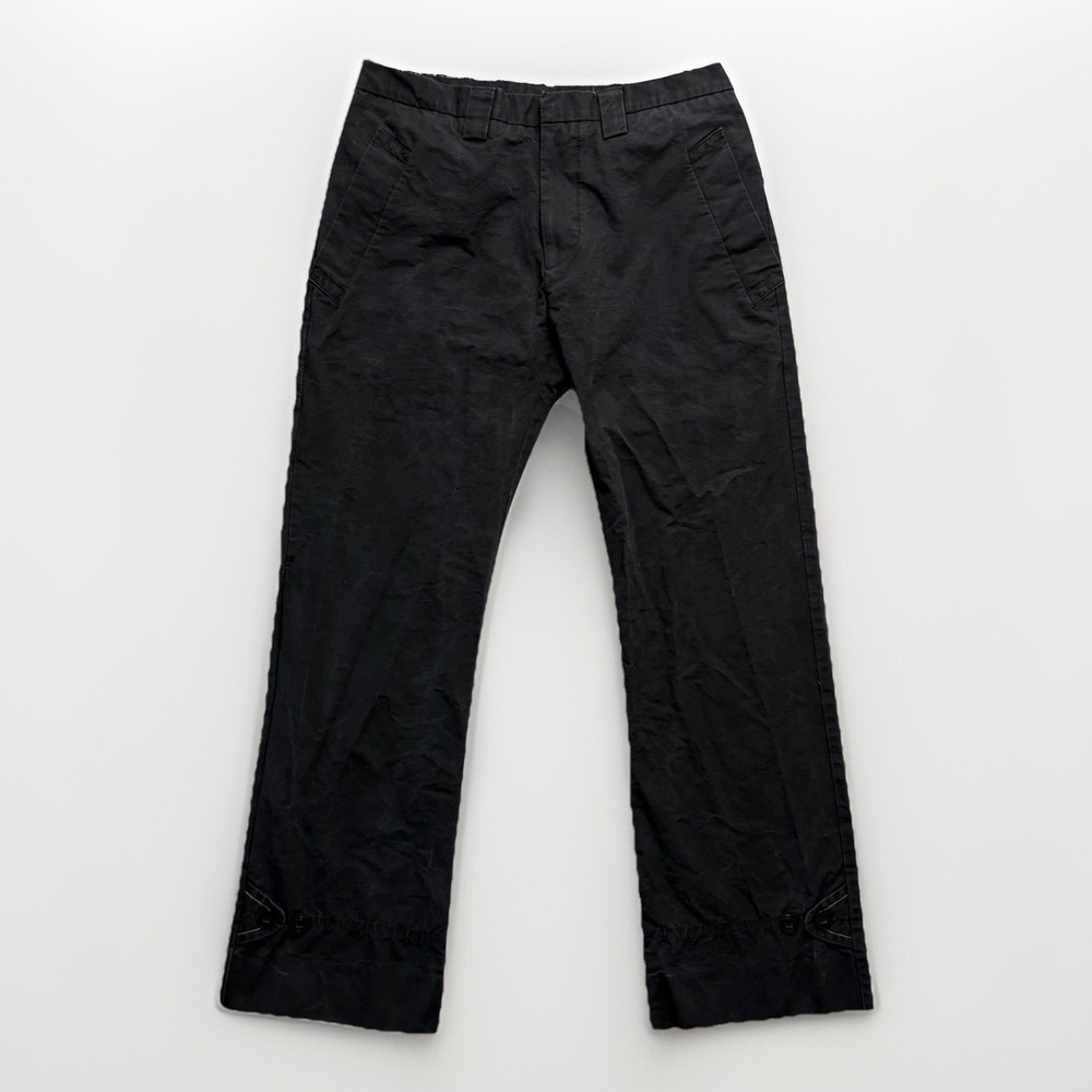 J.Lindeberg Trousers Men 31 Black Fair‎ Stonewashed Button Hem Straight Pants